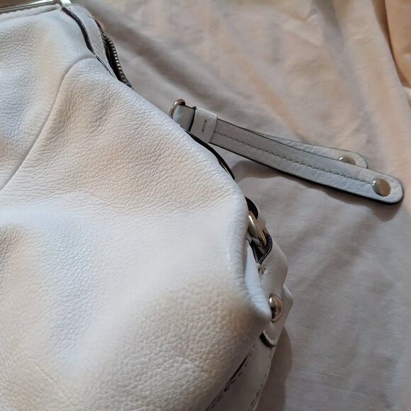 White Leather Bag B Makowsky Very Nice & Chic - Picture 3 of 8